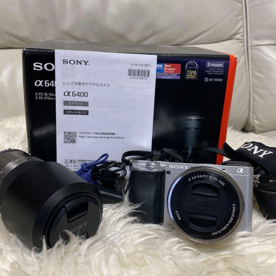 【美品】Sony α6400 ミラーレス一眼+ ダブルズームレンズキット
