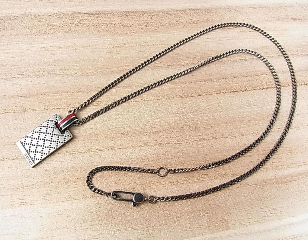 ねぎとろ様用正規品美品GUCCIグッチ　ディアマンテ　SV925ネックレス男女