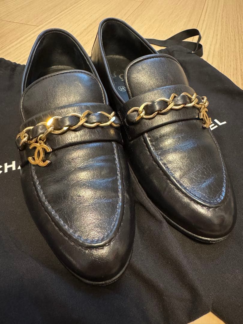 ✨CHANEL シャネル チェーン ローファー ココマーク ブラック ✨
