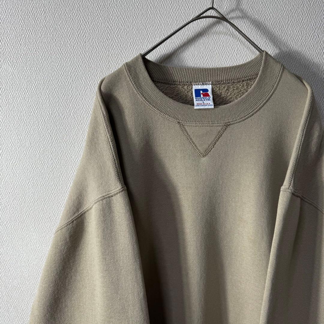 西*8様 激レア‼️90s USA製 RUSSELL PLAIN 無地 前V ベ