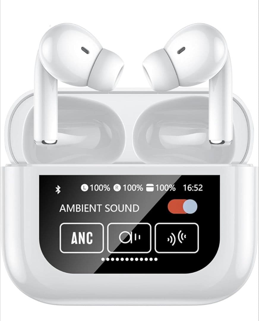 ANC/ENC ワイヤレスイヤホン ワイヤレス充電ケース付き