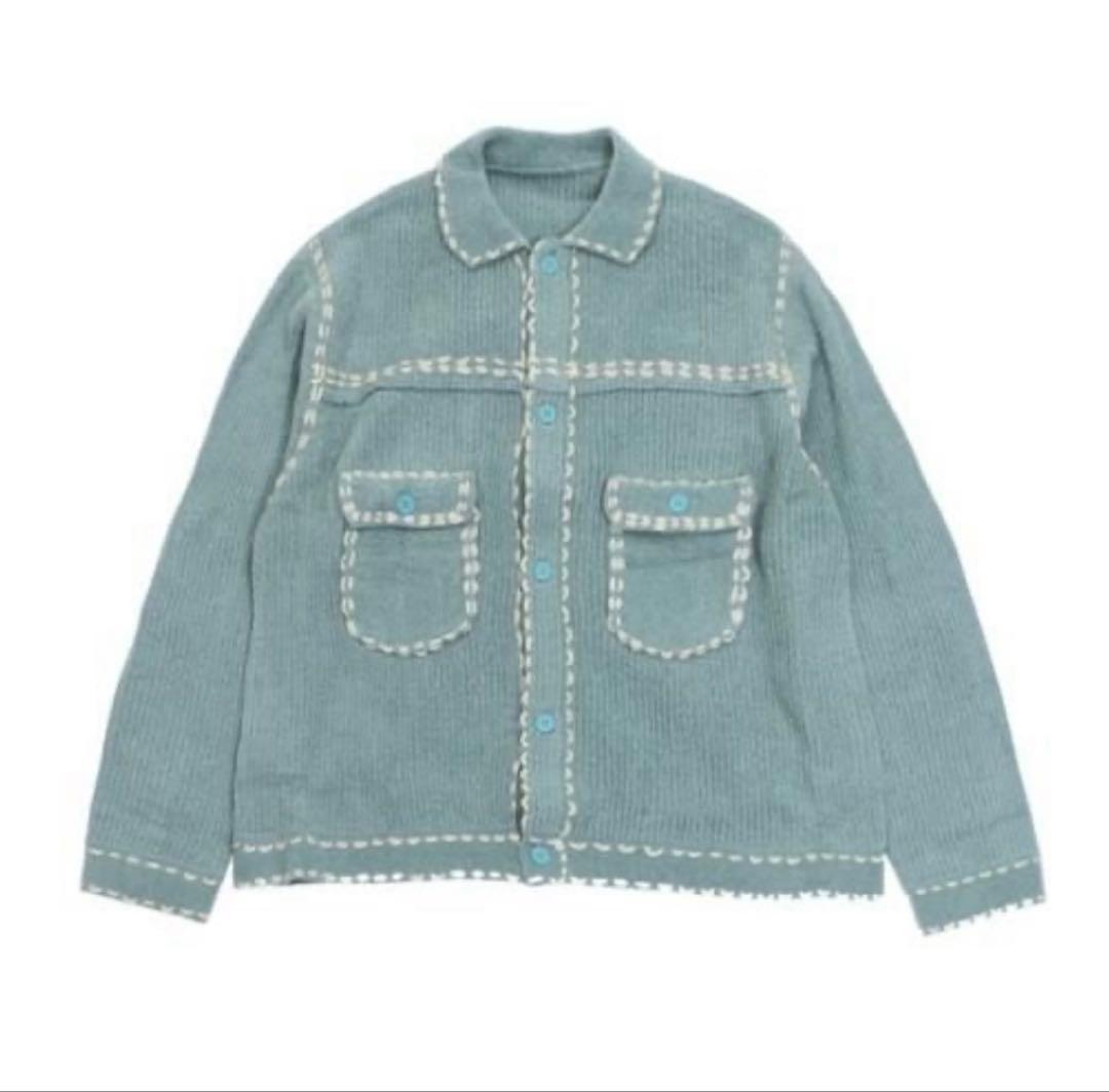 美品 PHINGERIN フィンガリン PG1 KNIT MOS MINT L