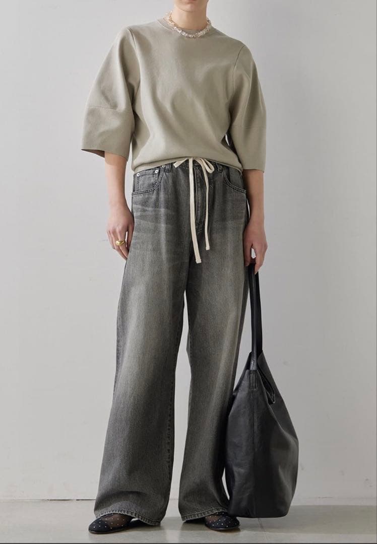 Whim Gazette ウィム ガゼット ドロスト デニム パンツ グレー L