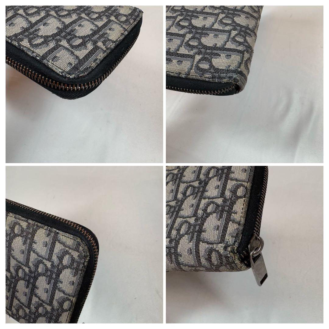 DIOR ディオール　長財布　トロッター　 オブリーク　キャンバス　ラウンド