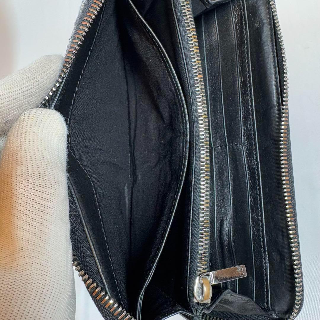 DIOR ディオール　長財布　トロッター　 オブリーク　キャンバス　ラウンド