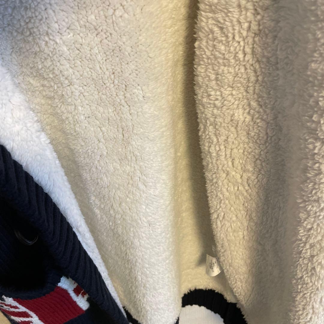 MARY QUANT ニットダッフルコート ネイビー M 裏地もこもこ【未着用】