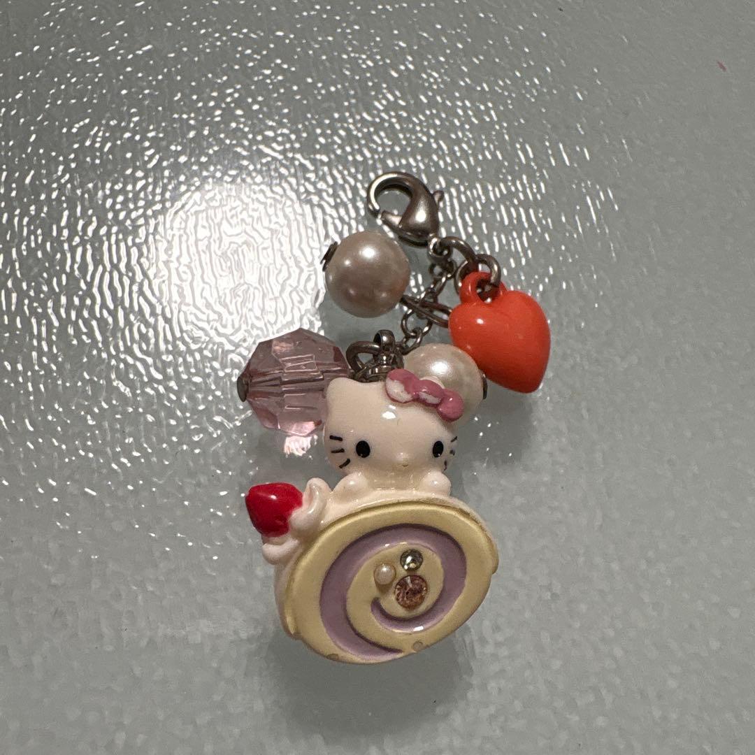 平成レトロ レア パーツクラブ　キティ　スイーツ　チャーム ロールケーキ