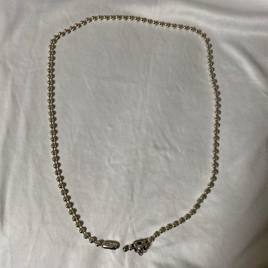 BWL ボールチェーン 4mm w/SKULL＆CB 21 INCH