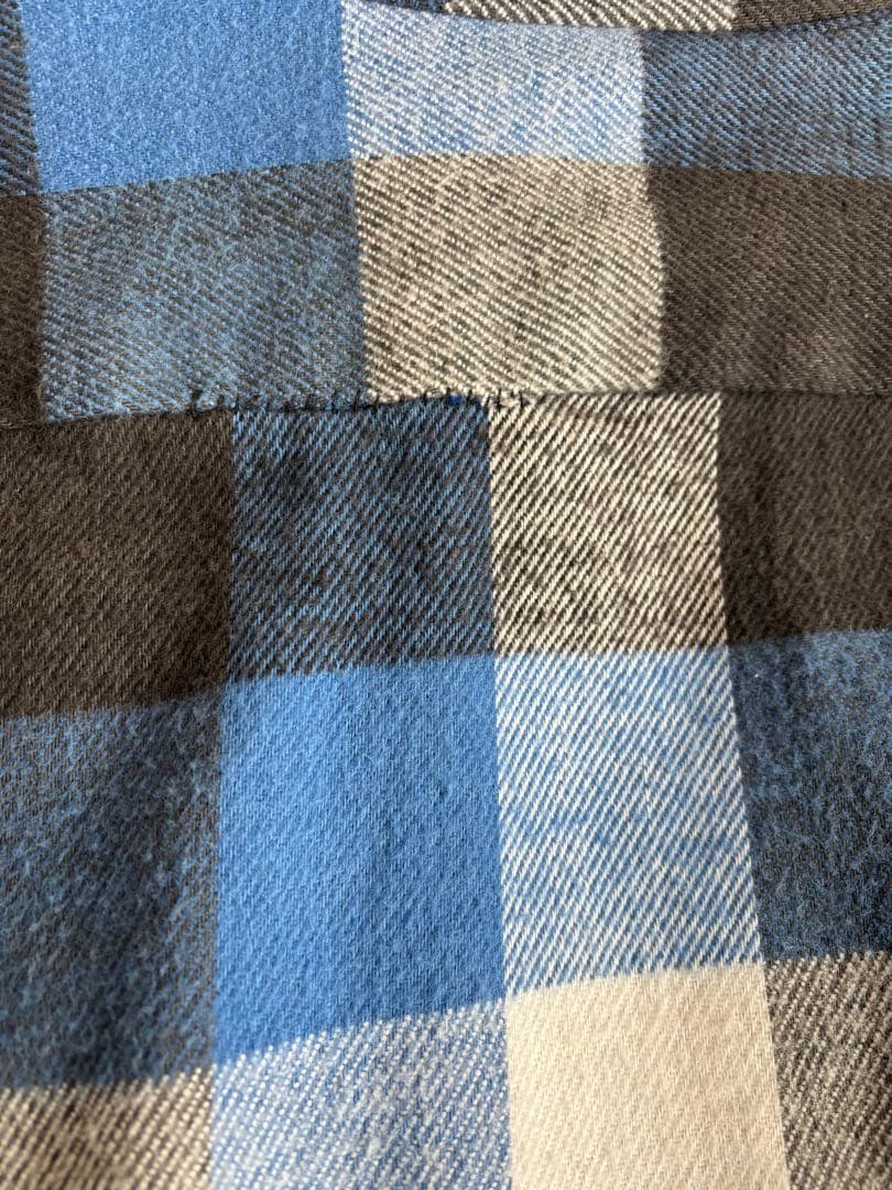 FROSTPROOF 青黒白　チェック　ネルシャツ Lサイズ　80s