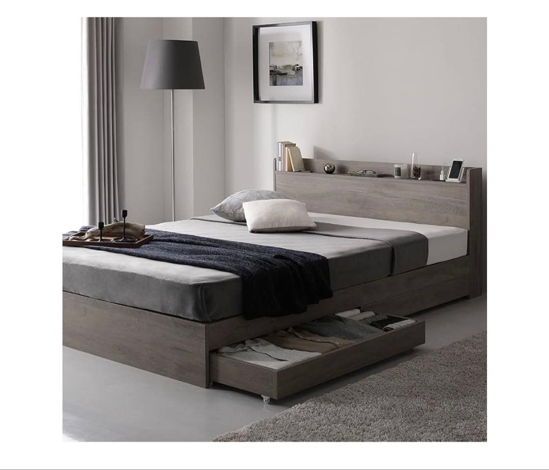 【至急】セミダブルベッドフレーム＋マットレスセット