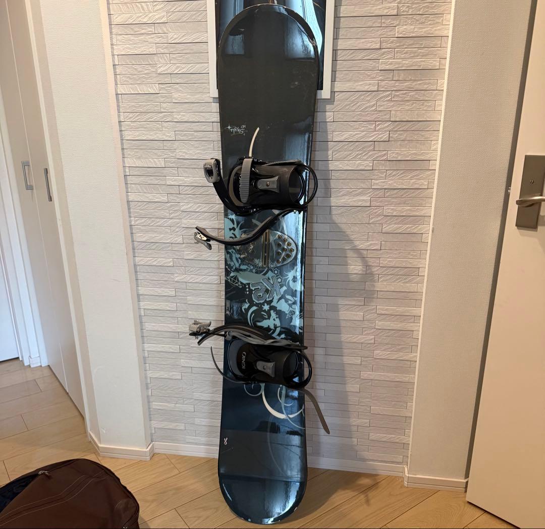 K2 スノーボード　ブラック/ブルー　ケースおまけ付き