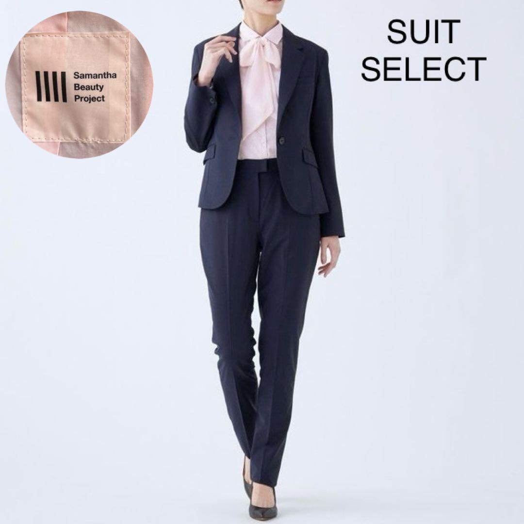 スーツセレクト×Samantha コラボ セットアップ ストライプ ネイビー7