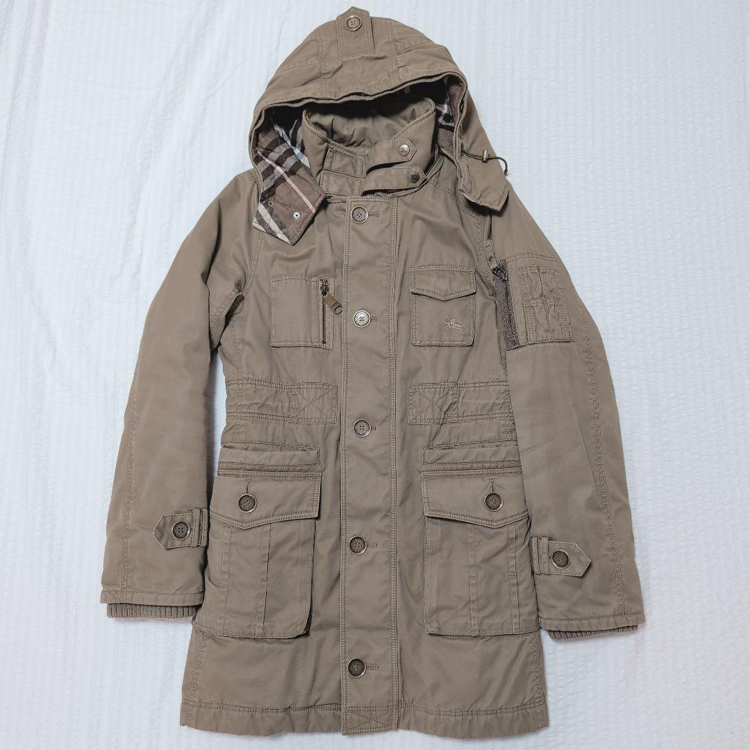 バーバリーブルーレーベル モッズコート ミリタリージャケット 38