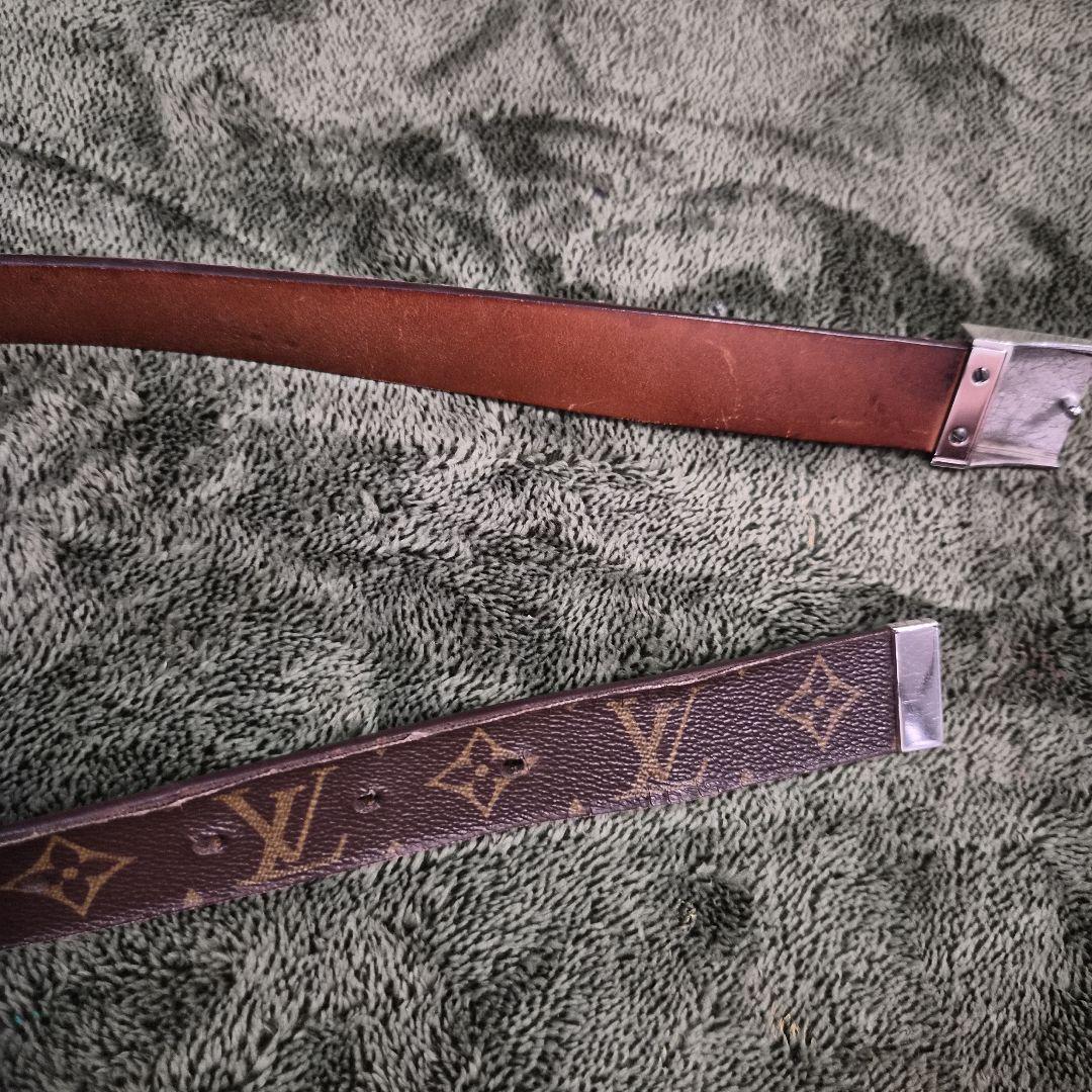 LOUIS VUITTON モノグラムレザーベルト　ユーズド　全長約100cm
