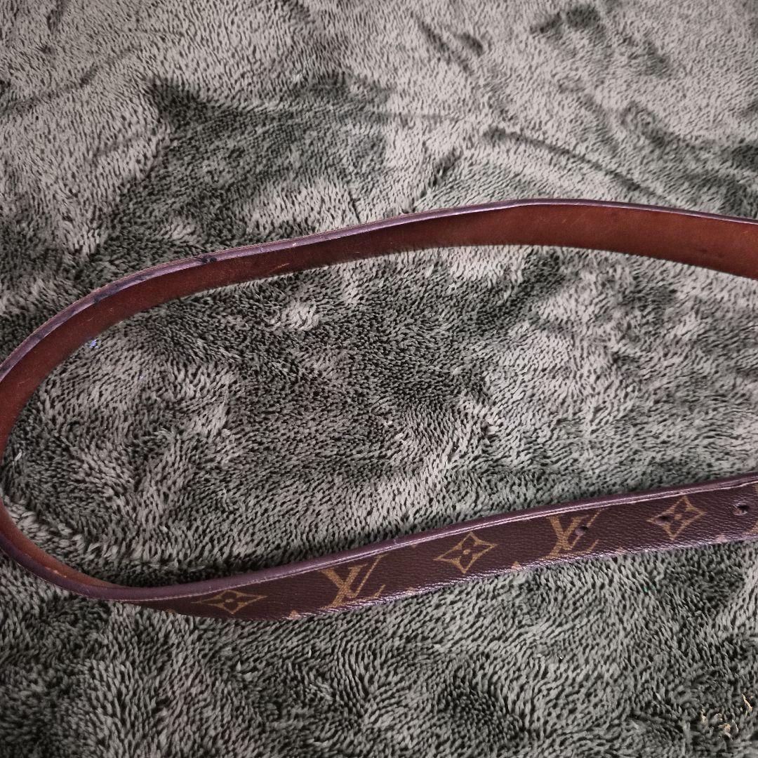 LOUIS VUITTON モノグラムレザーベルト　ユーズド　全長約100cm