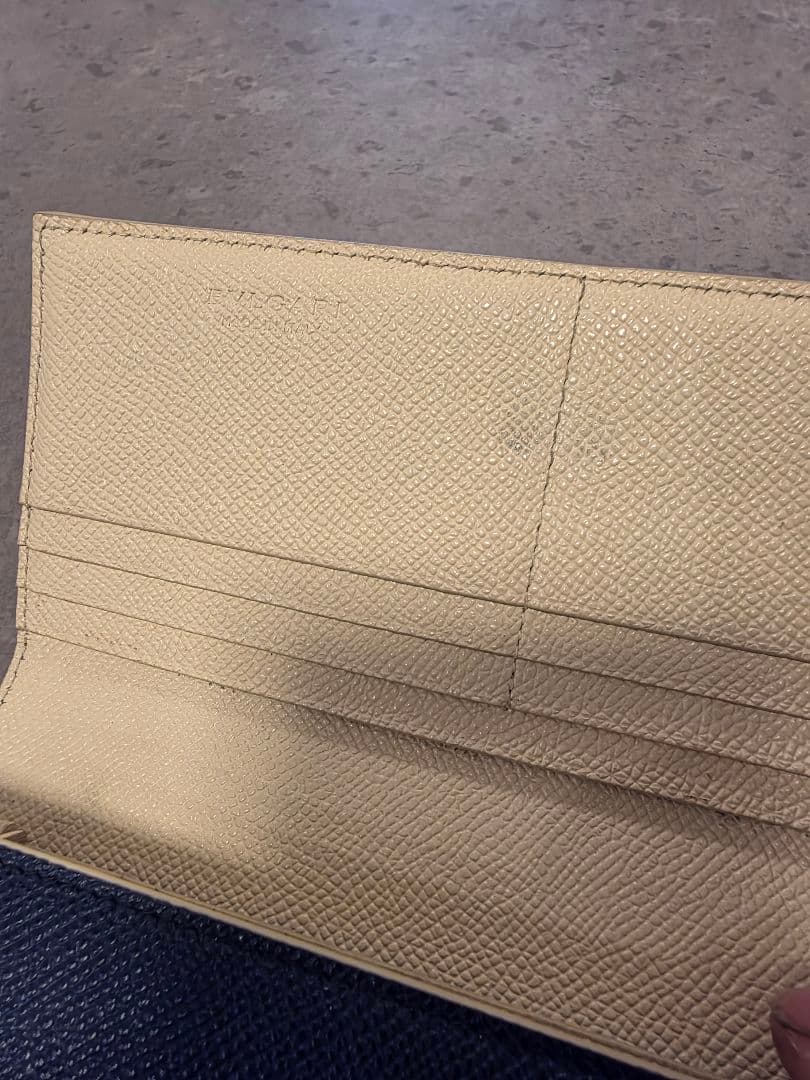 ネイビー 長財布 BVLGARI