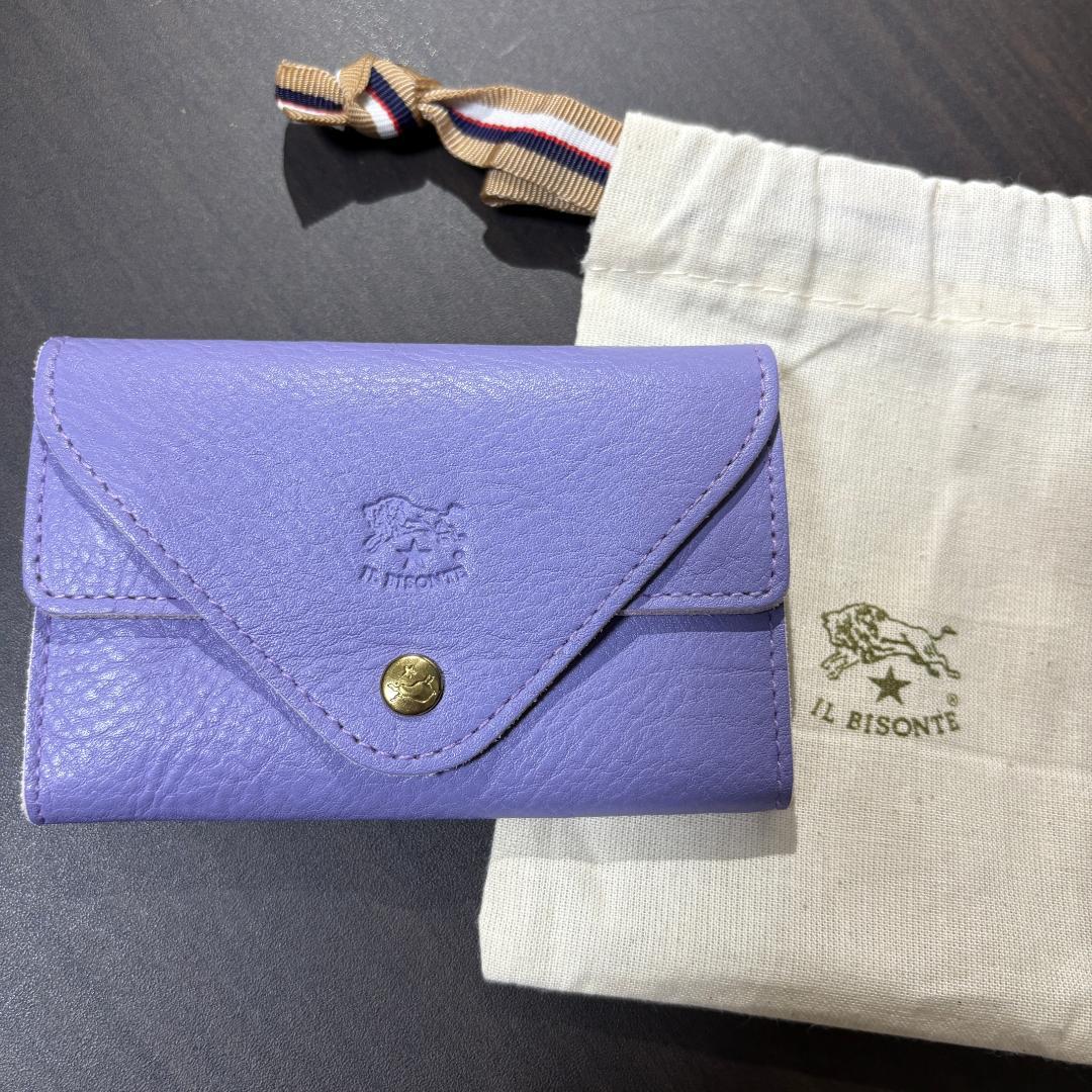 【新品未使用】イルビゾンテ 名刺入れ カードケース ラベンダー パープル