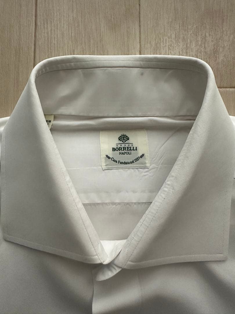 ルイジボレリ LUIGI BORRELLI セミワイドカラーシャツLUCIANO