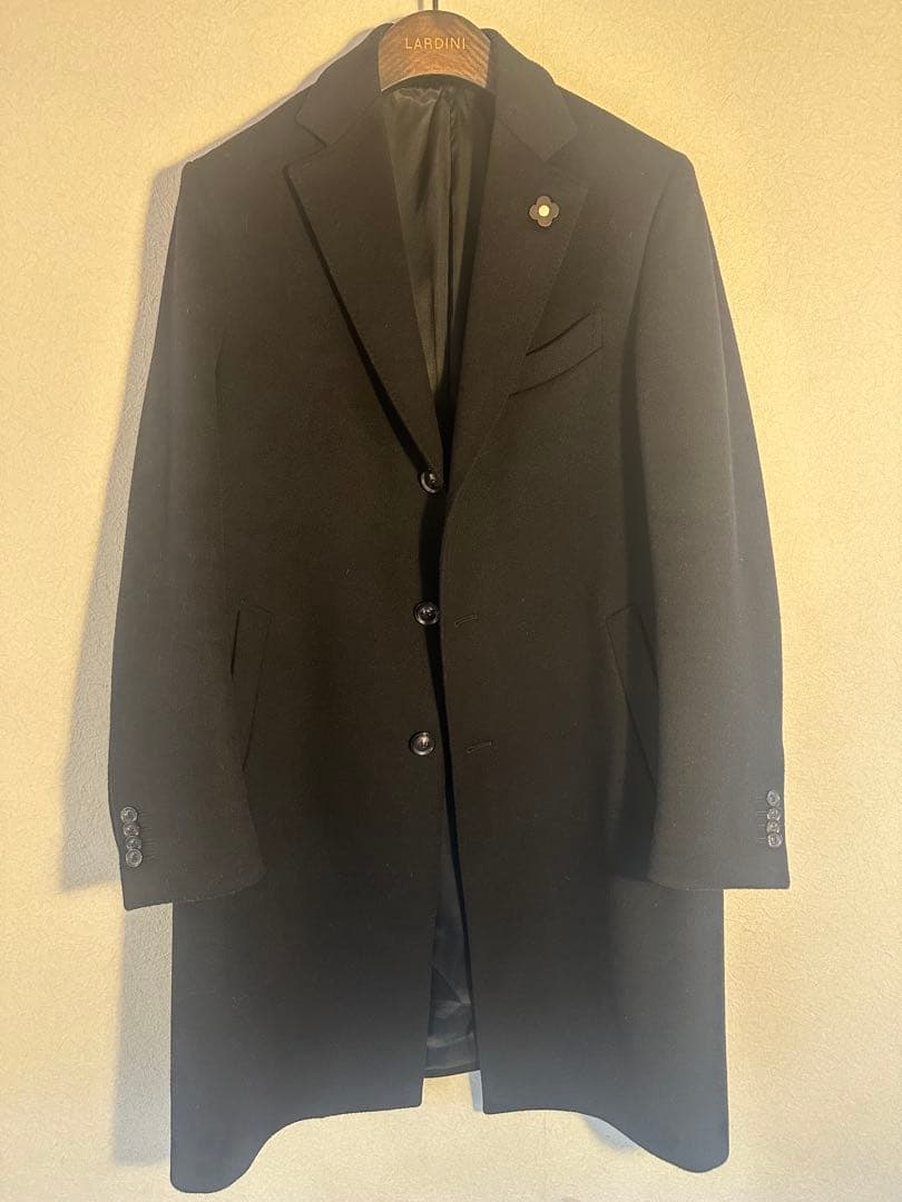 ラルディーニ チェスターコート ブラック 50 LARDINI 国内正規品