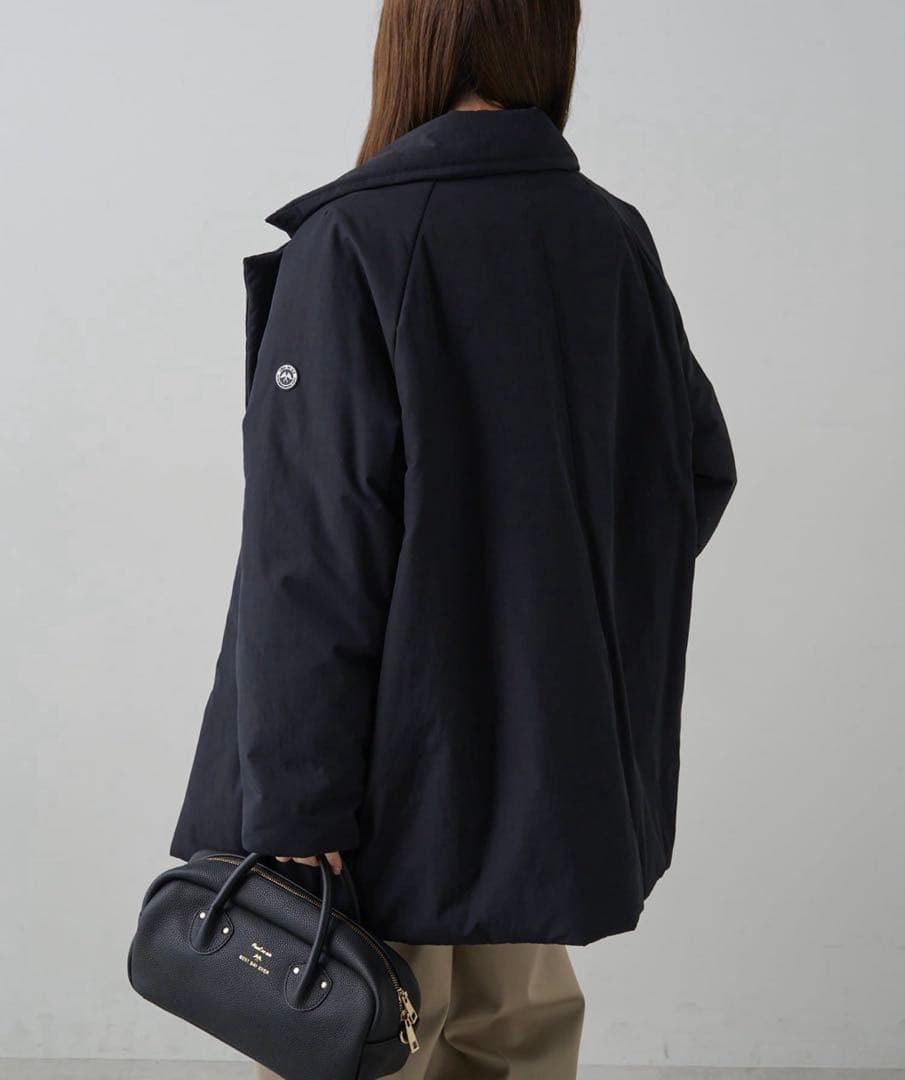 美品【中綿テーラードコート】pual ce cin 黒 ダウンジャケット