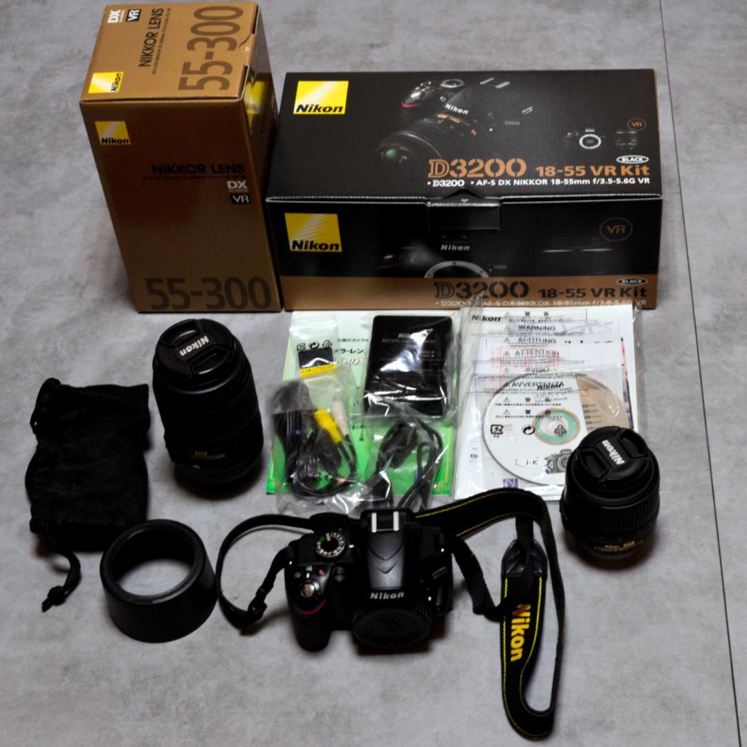 Nikon D3200 ダブルズームキット 美品 シャッター11070