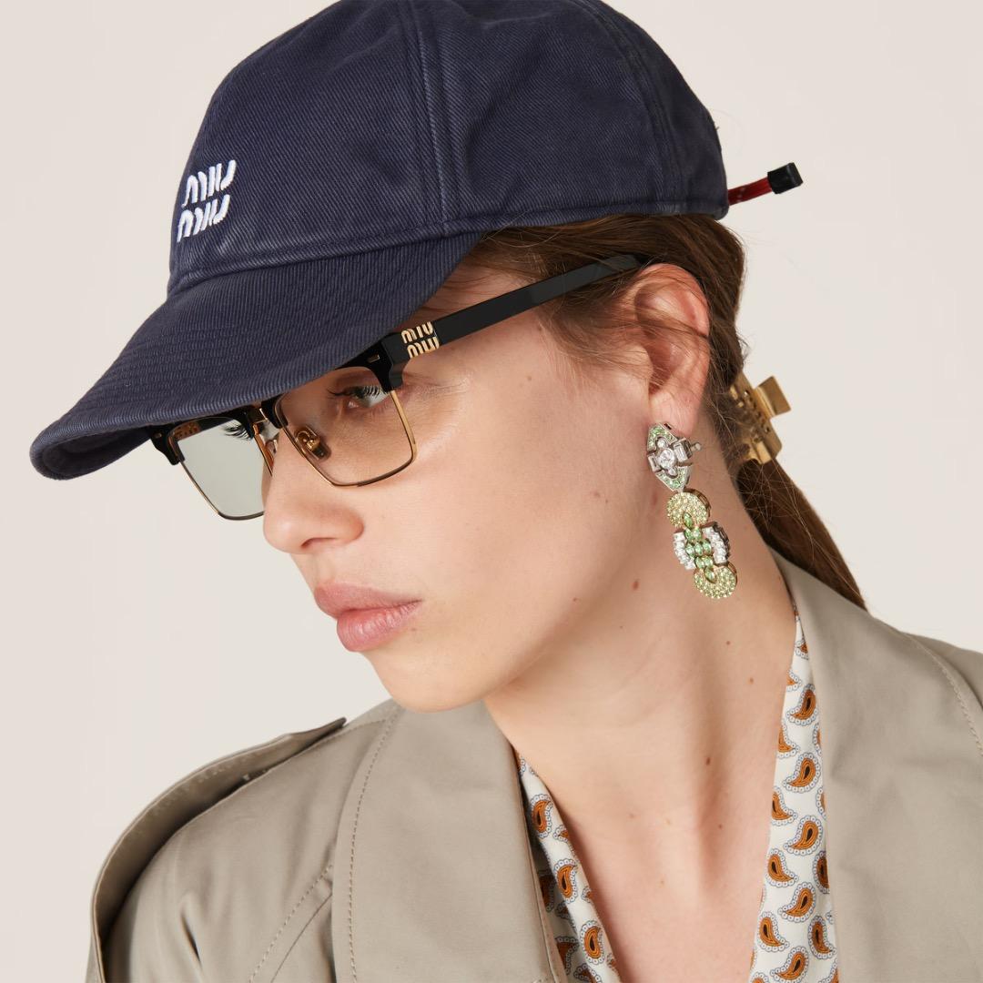 MIUMIU デニム ベースボールキャップ 正規品　新作