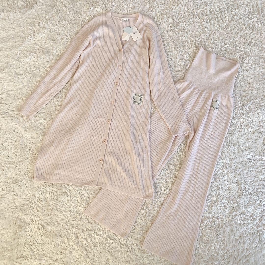 ジェラートピケ 新品未使用　セットアップ　腹巻き　ルームウェア　ピンク