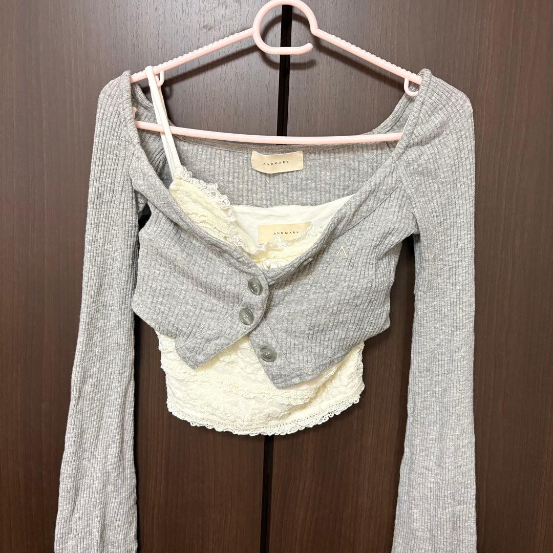 トップス andmary Clala layered set