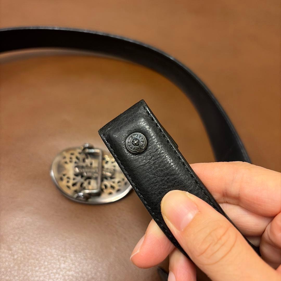 CHROME HEARTS クラシックオーバルクロスバックルベルト 1.0