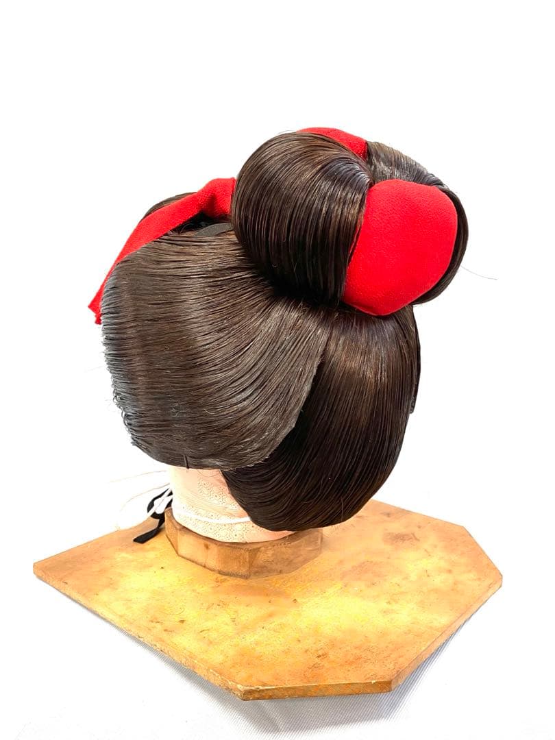 舞妓(半かつら、中サイズ) 中古日本髪かつら、舞踊かつら、大衆演劇かつら