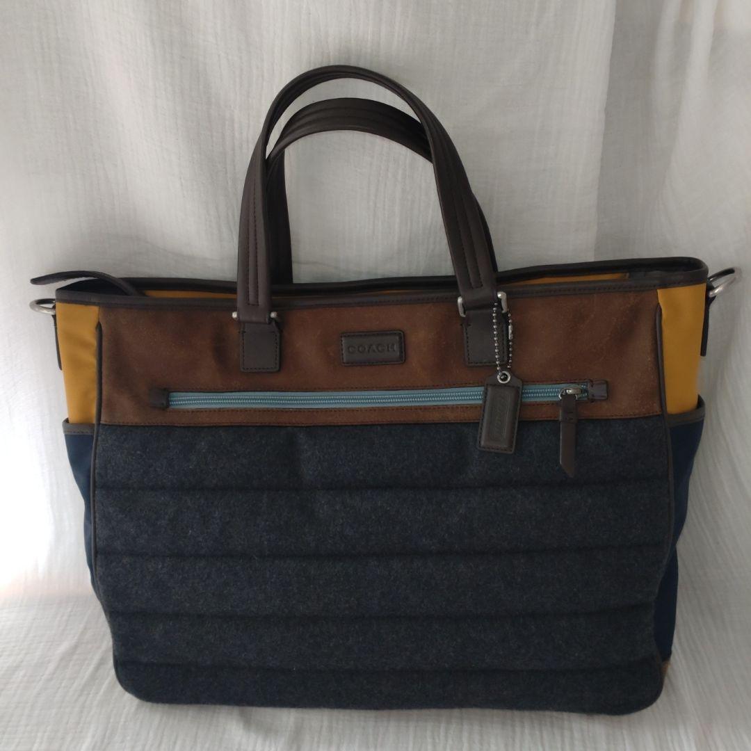 COACH コーチビジネスバッグ 大容量 付属品紛失の為お安くお譲り致します。