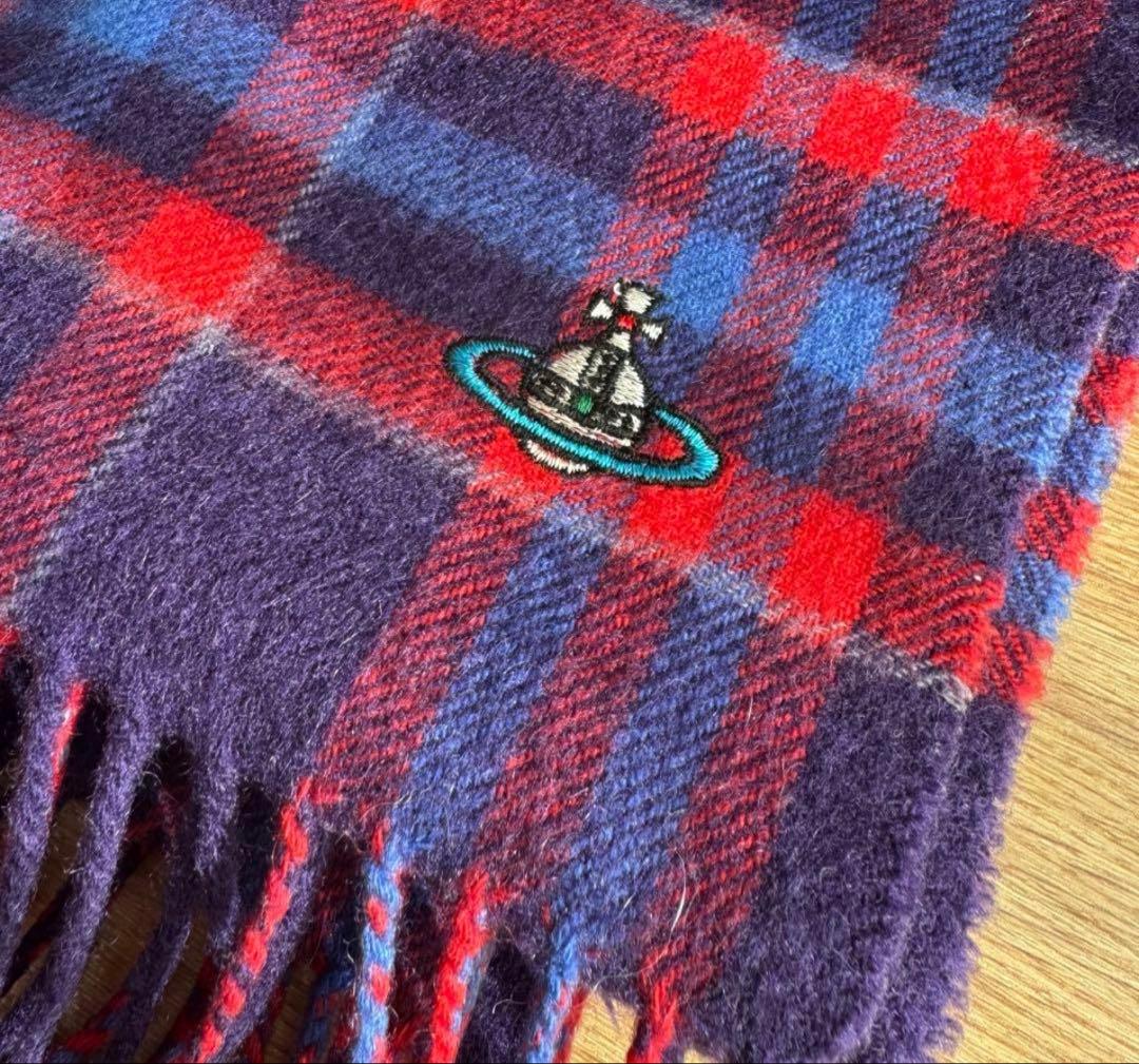 チェック柄マフラー vivienne westwood
