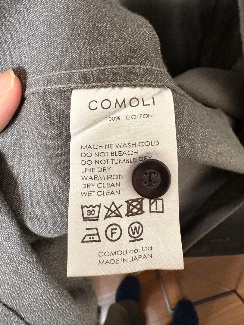 COMOLI コモリ　22SS ヨリ杢 オープンカラーシャツ　サイズ2