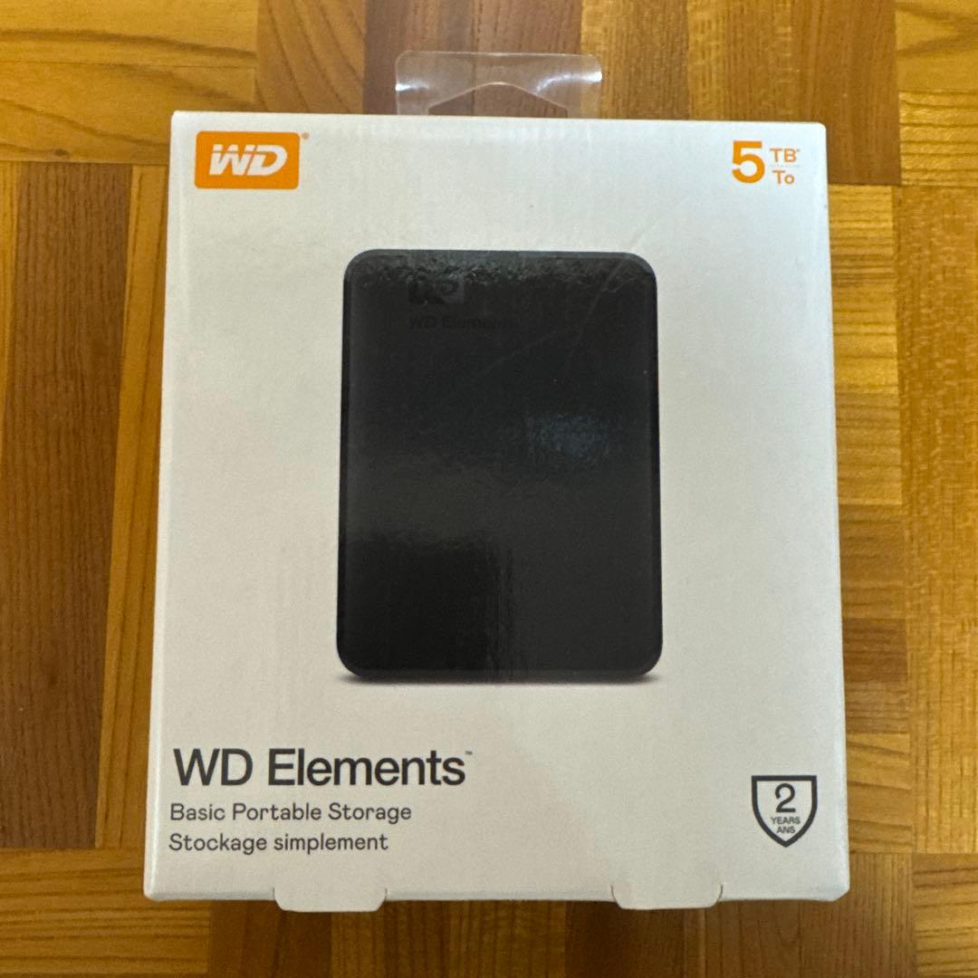 WD ポータブルHDD 5TB USB3.0 ブラック WD Elements