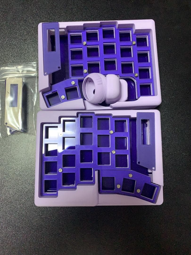 Keyball39用　ガスケットマウントケース（ラベンダー）