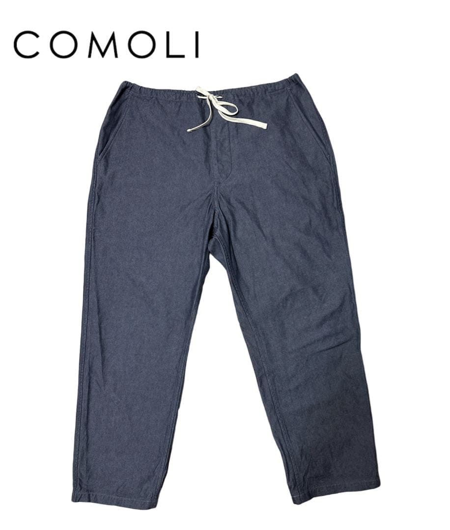 COMOLI コットンツイルローストリングパンツ ワイドテーパード サイズ2