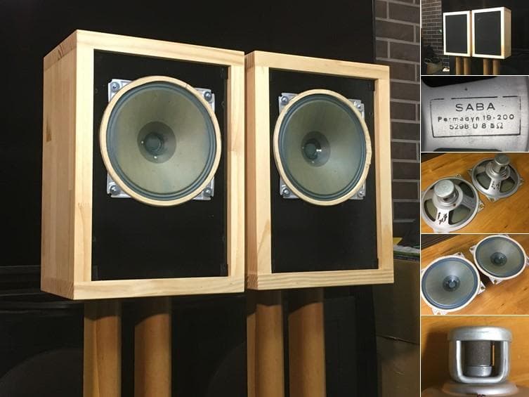 SABAビンテージ20㎝フルレンジシステム 美品 高能率・広帯域 ペア
