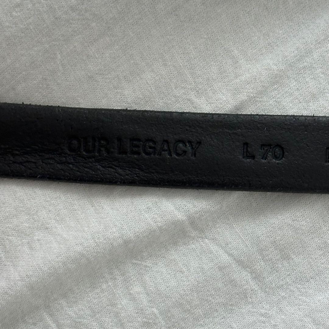 小物 our legacy 2cm belt black L70