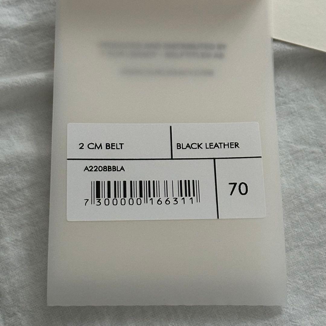 小物 our legacy 2cm belt black L70