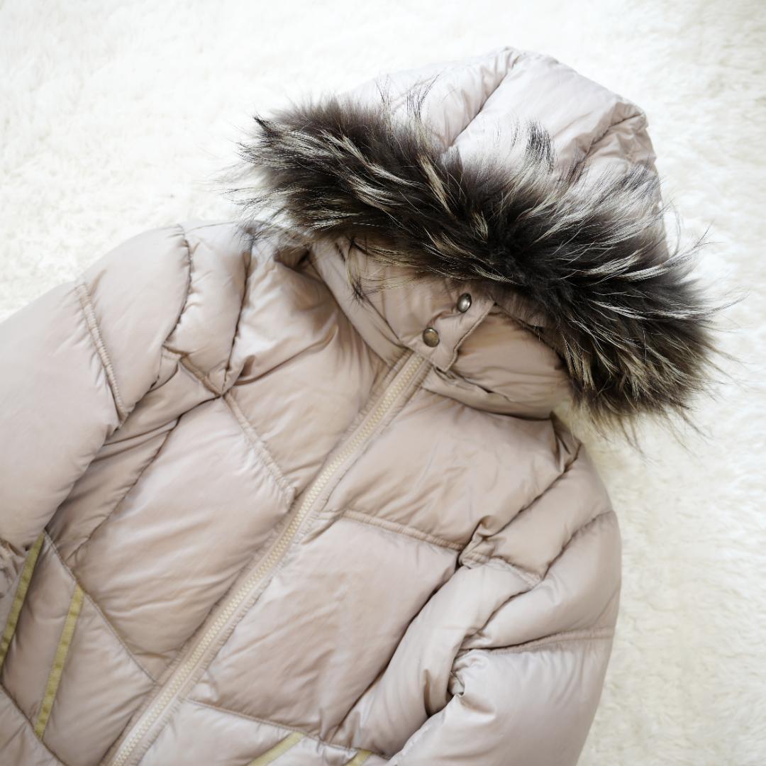 【良品】TATRAS　ダウンコート　Aラインシルエット　Sサイズ　グレージュ