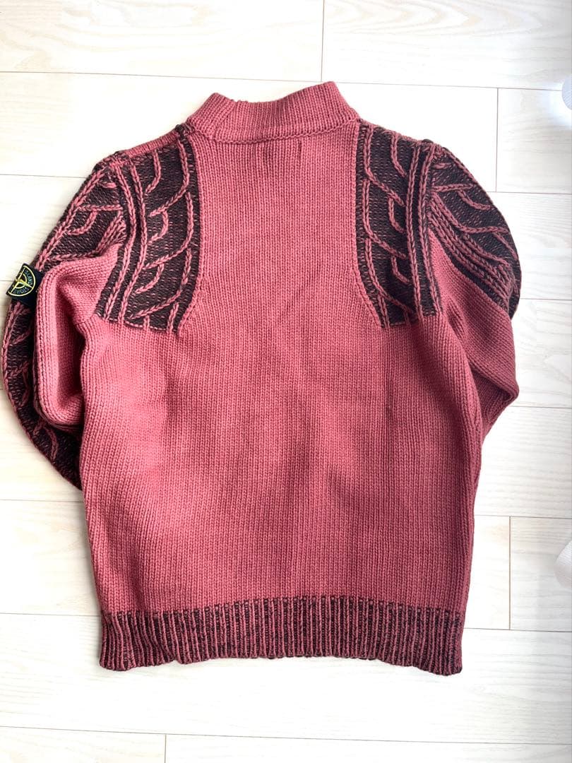 美品　Stone  ケーブル ニットセーター　L