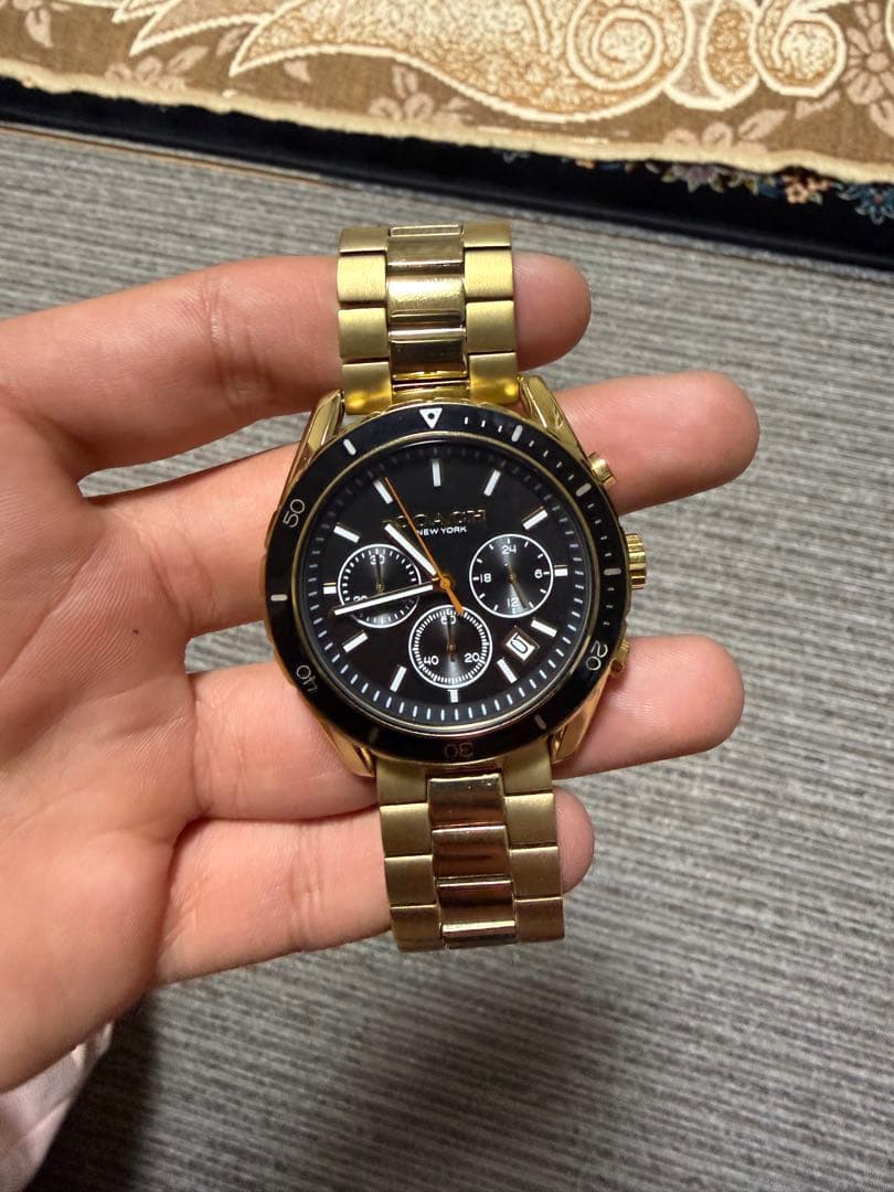 COACH クロノグラフ 時計 ゴールド