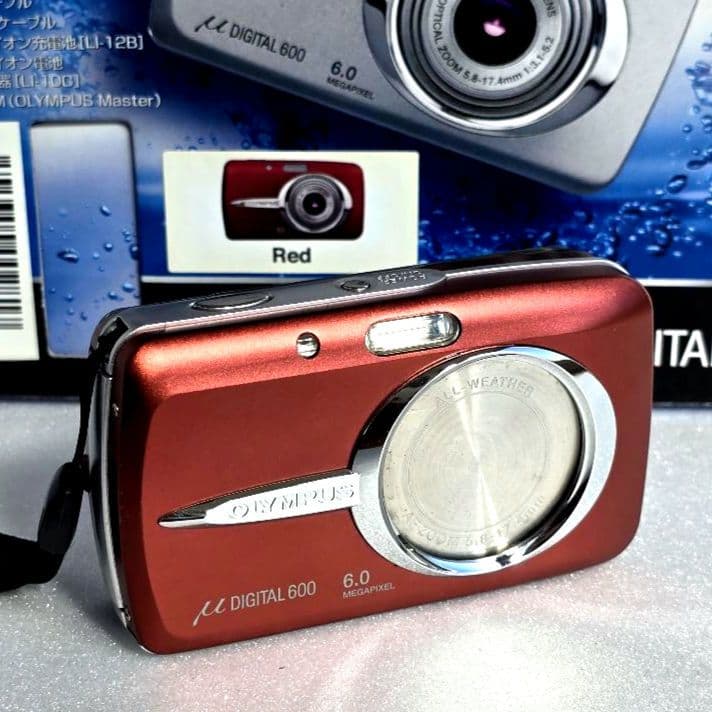 【希少】オリンパス Olympus μDigital600 レッド カメラ 一式