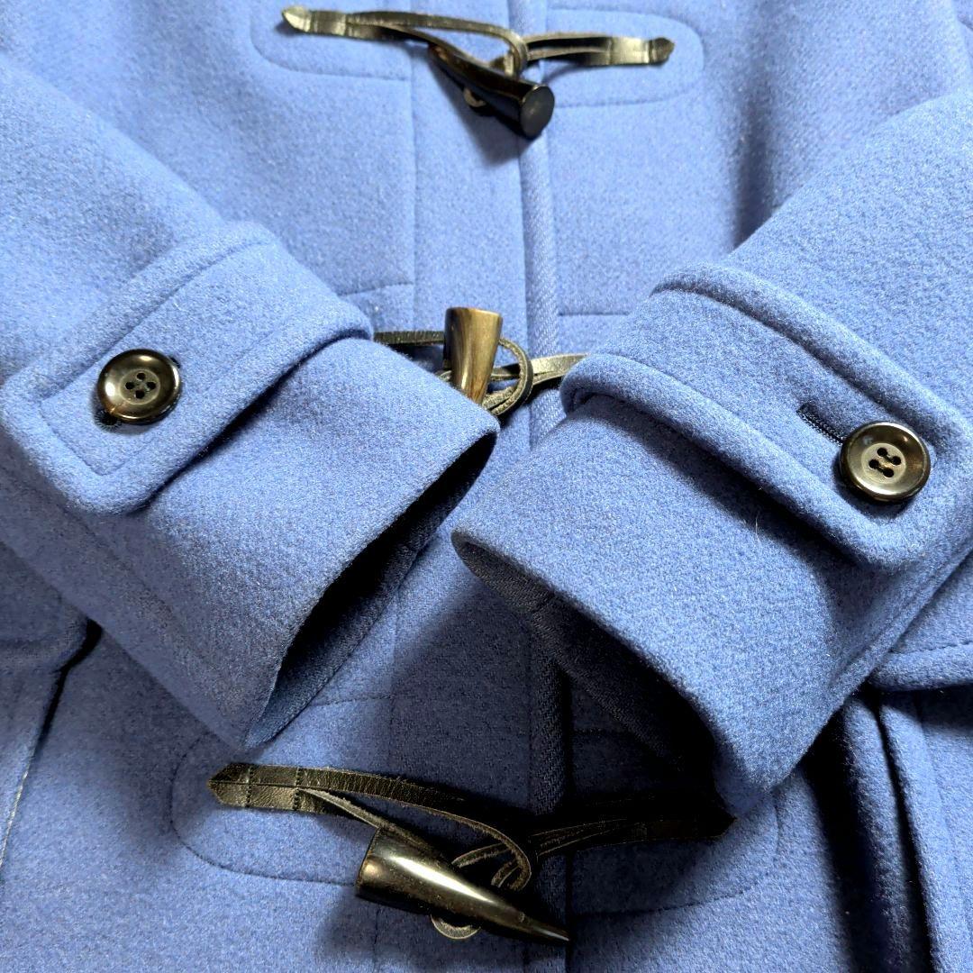 SHIPS シップス カシミヤ混 フォックスファー ダッフルコート ブルー 38