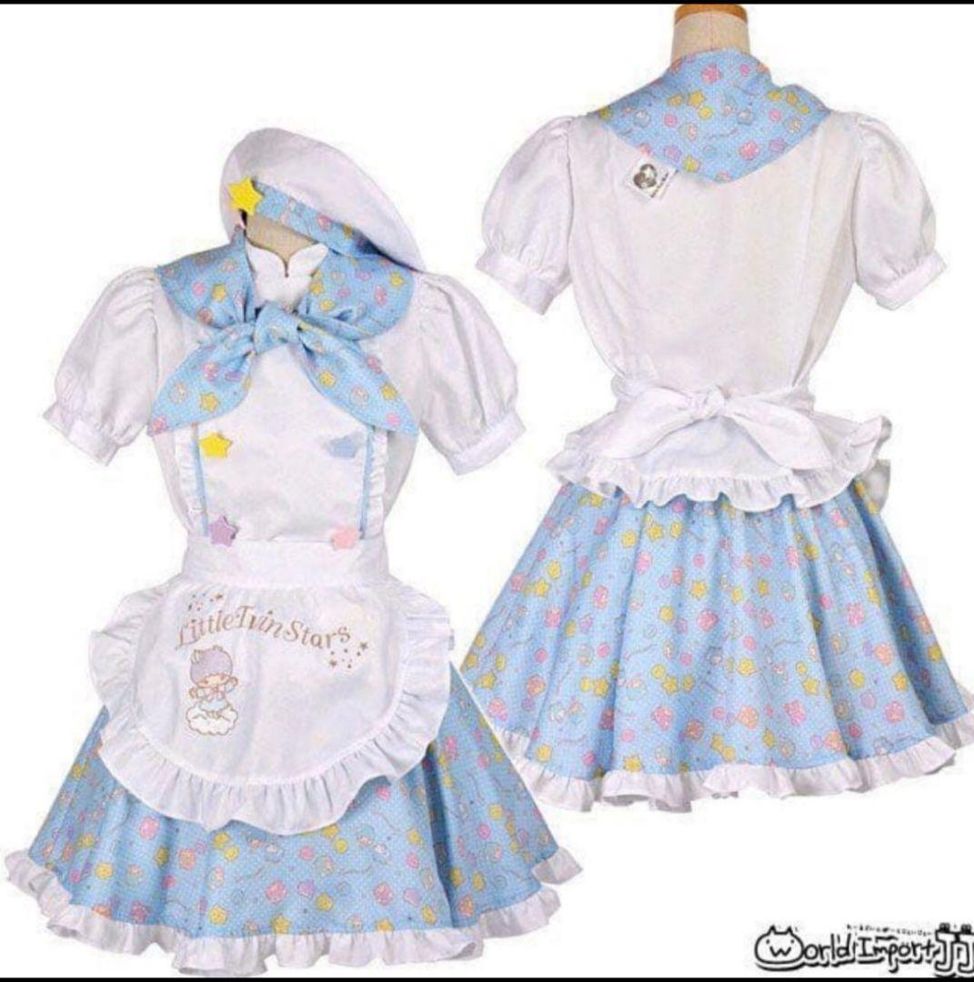 リトルツインスターズ × 8mm キキララ コスプレ メイド服 3L