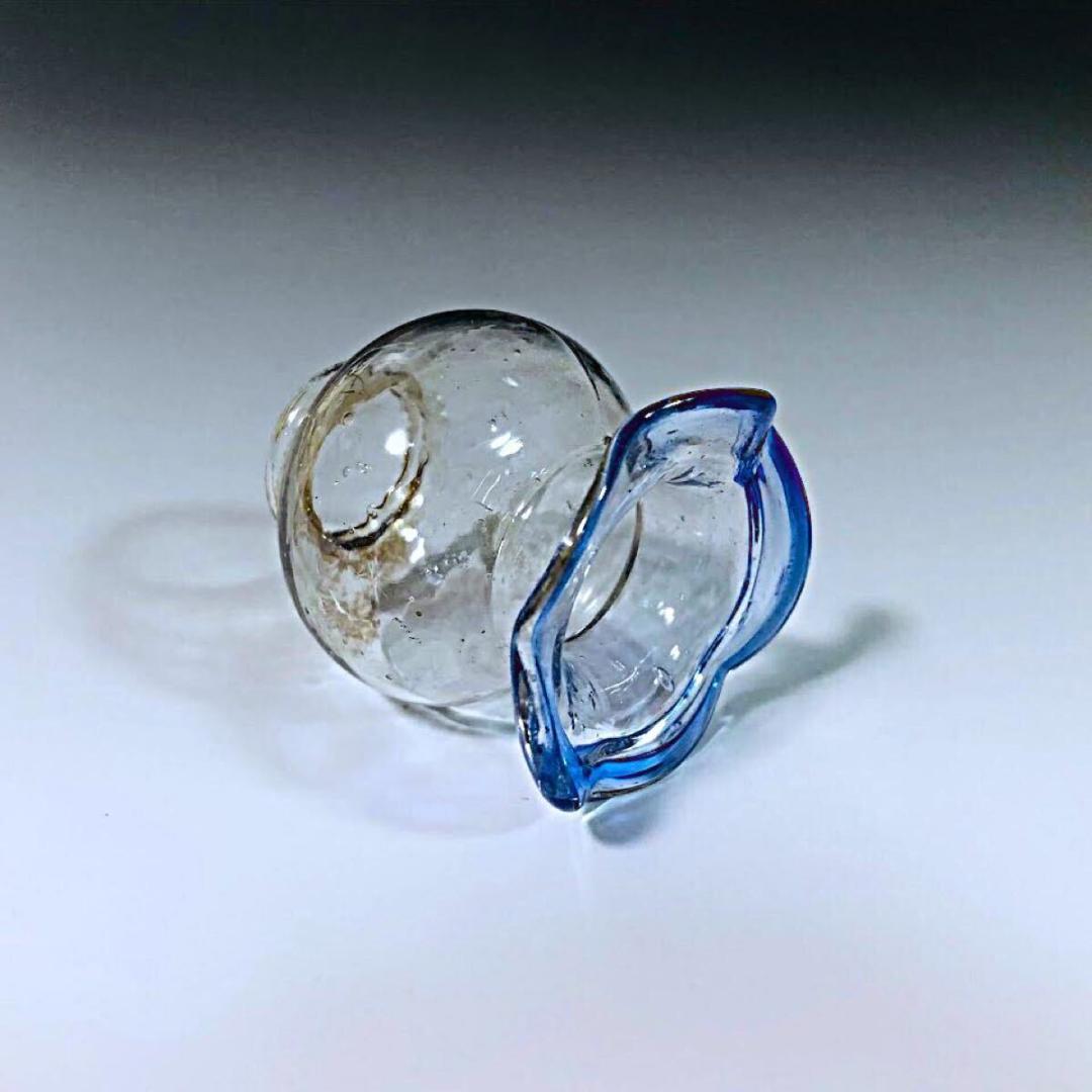 明治時代 豆ランプ 赤染め 鬼灯タンク 戦前 検索用 ペロペロ 金平糖 古ガラス