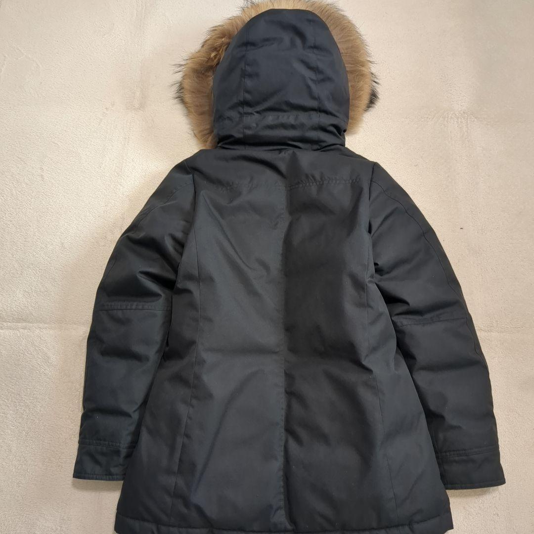 極美品 ピレネックス ボルドー ダウンジャケット ラクーンファー ブラック 38