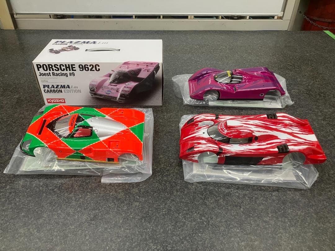 京商プラズマ Lm カーボンエディション ポルシェ 962C +スペアボディ3点