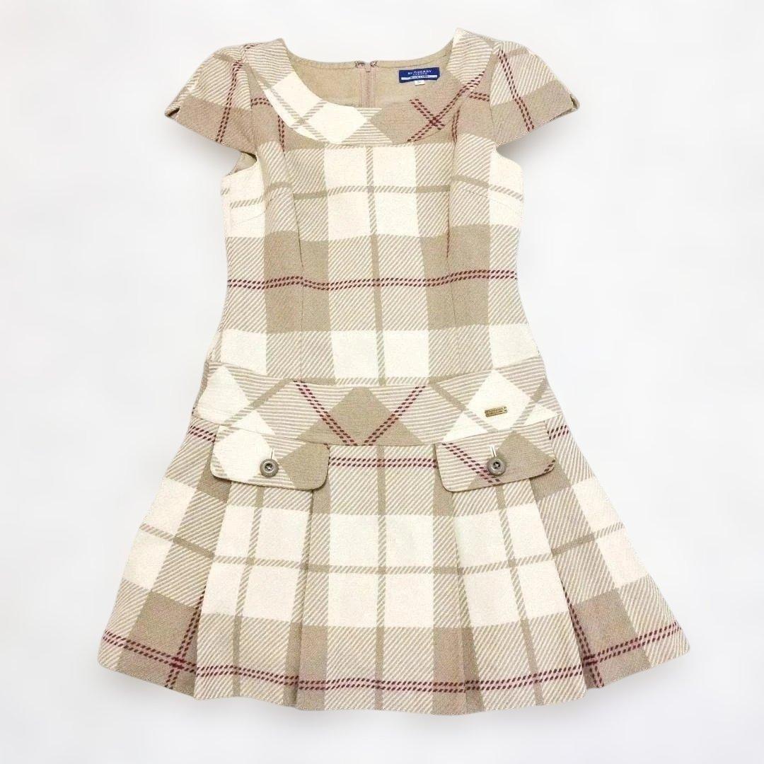 BURBERRY LONDON ブルーレーベル チェック ミニ ワンピース 36