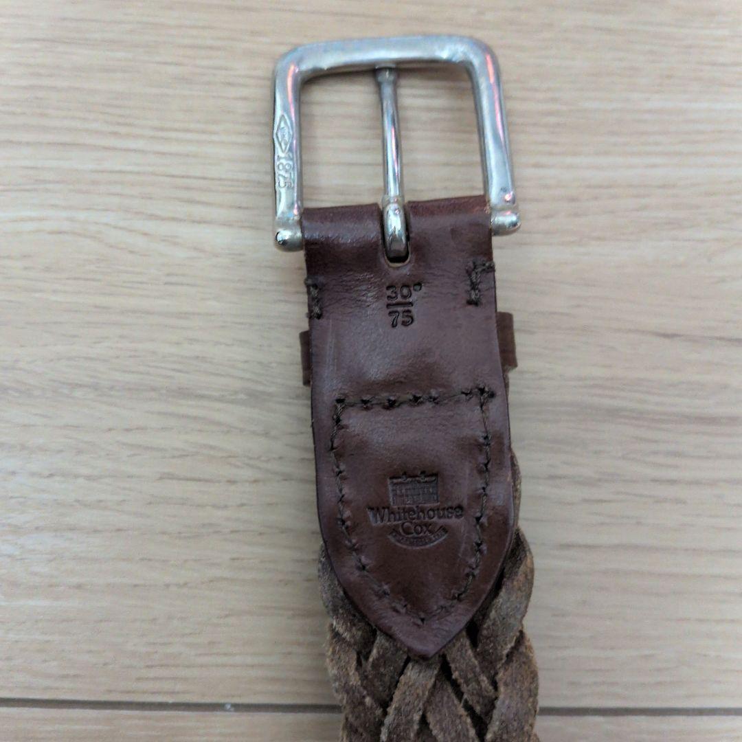 ホワイトハウスコックス WHC メッシュベルト サイズ：32/75 ブラウン